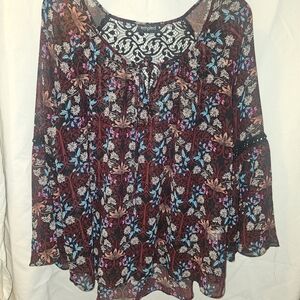 Tempted Women's Floral Boho Top - Multicolor